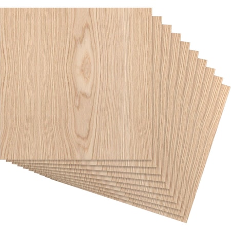 Ekena Millwork 7 3/4W x 7 3/4H x 1/4T Wood Hobby Boards, Red Oak, 10PK HBW08X08X250CRO